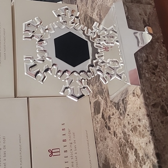 Pottery Barn Snowflake Stocking Holder with frame. - Picture 4 of 5